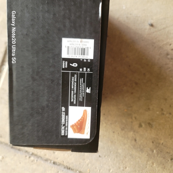Sorel Brown and Orange Winter Rain Boots - Picture 2 of 2